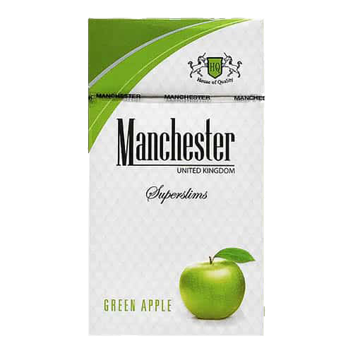 Сигареты Manchester Green Apple Superslims